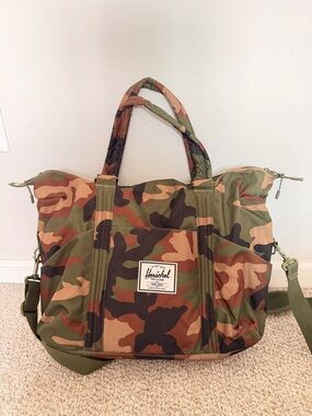 Herschel Supply Company Camo Duffel Bag - Green, Brown, Black